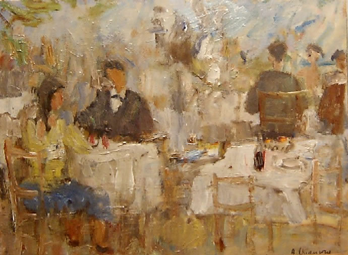 Osteria all’aperto, sd 1947-’54, Aversa, collezione privata
